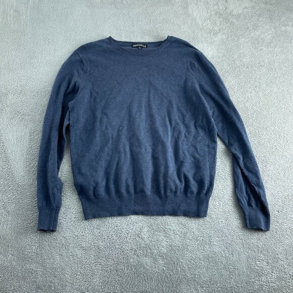 J.Crew Mercantile Mens Crewneck Sweater Large Blue Cotton 0127 - Picture 1 of 8